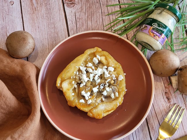 Mini Tatin de champignons à la feta