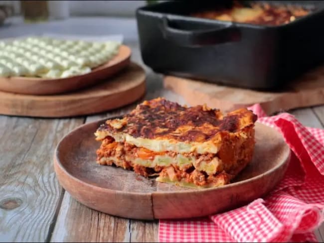 Gratin de ravioles à la bolognaise façon lasagnes