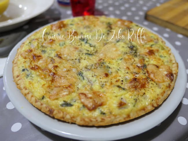 Quiche pommes de terre et oeufs brouillés au parmesan