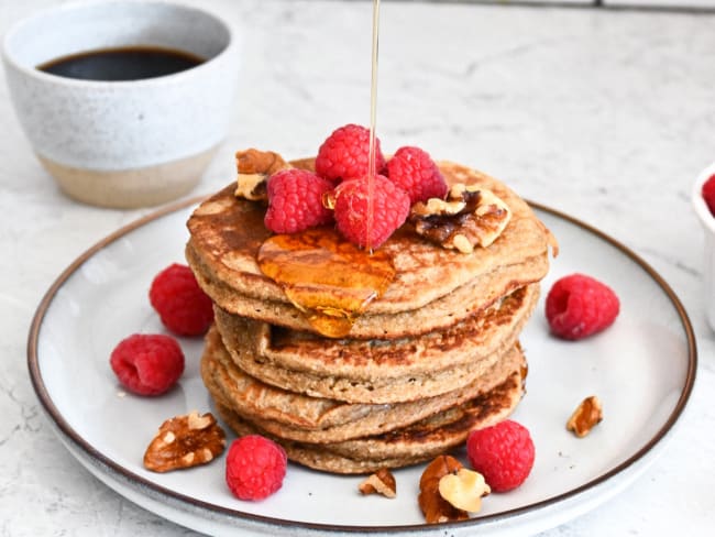 Pancakes à la banane et flocons d'avoine