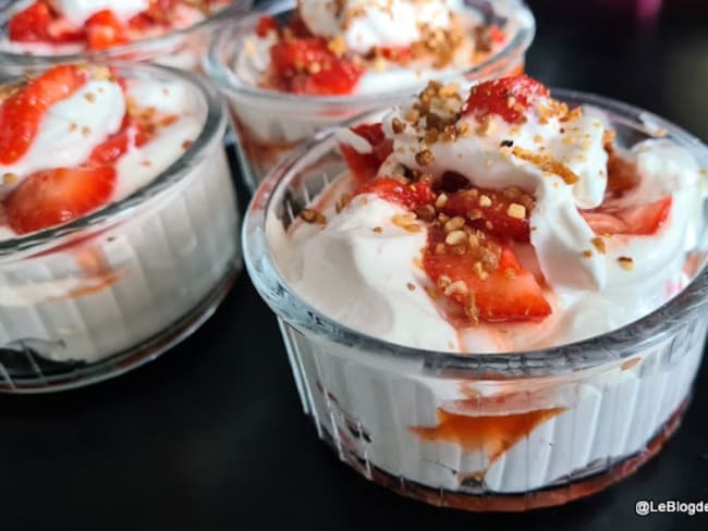 Mousse aux fraises et mascarpone