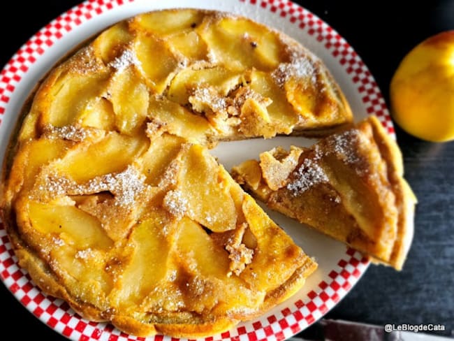 Tarte renversée pommes, noisettes sans sucre