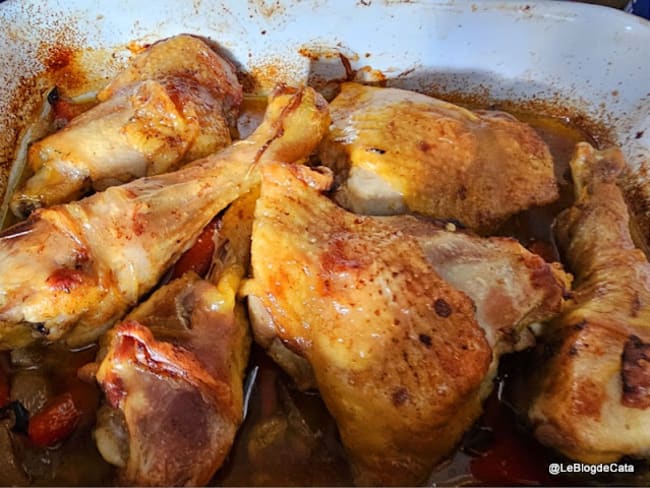 Cuisses de poulet rôties au four à la sauce soja