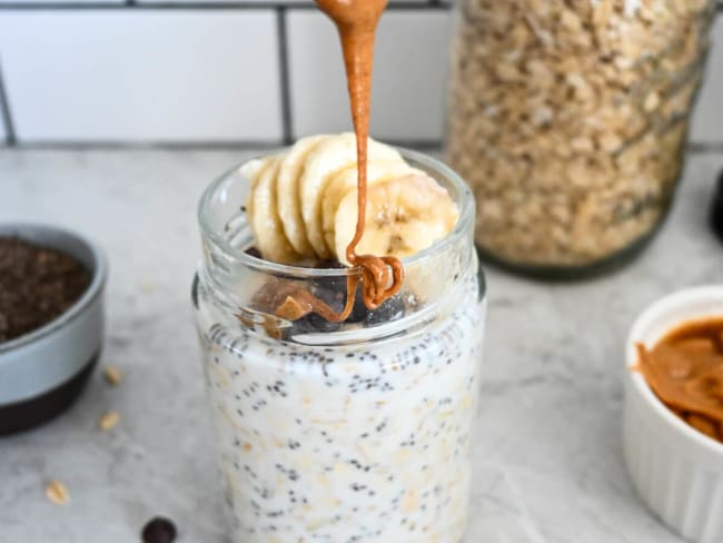 Porridge avoine banane et graines de chia