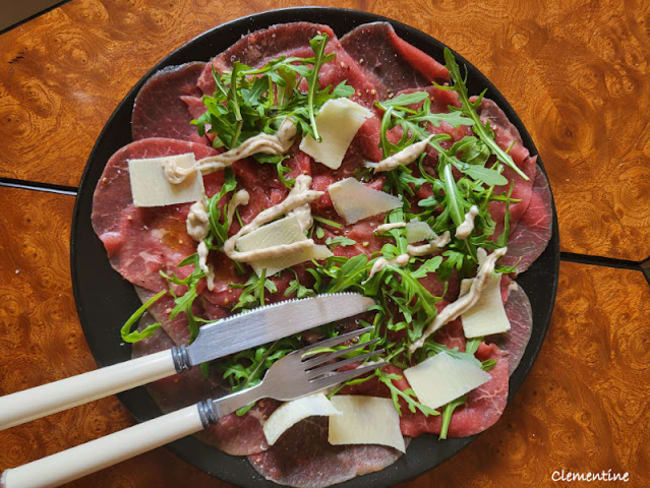 Carpaccio à la mayonnaise à la truffe