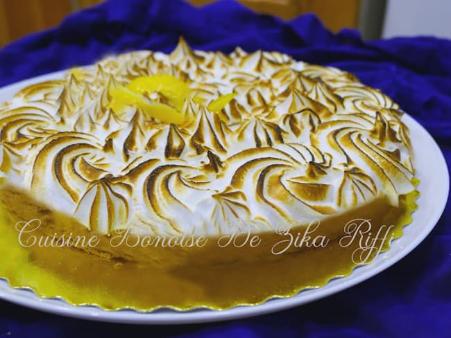 Tarte au citron meringuée, pâte aux amandes