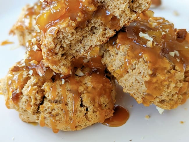 Cookies aux pommes caramélisées et caramel au beurre salé