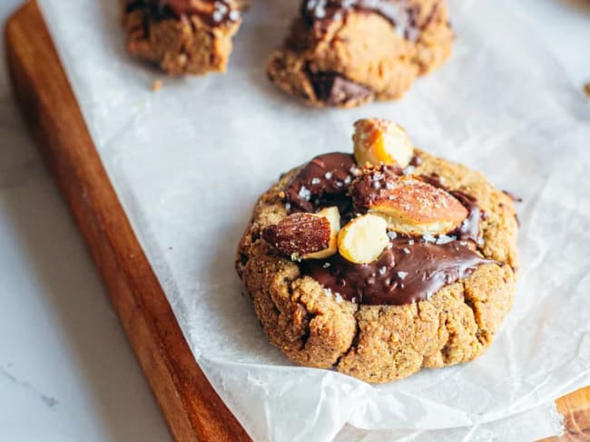 Cookies à la farine de chataigne et beurre de cacahuète sans gluten