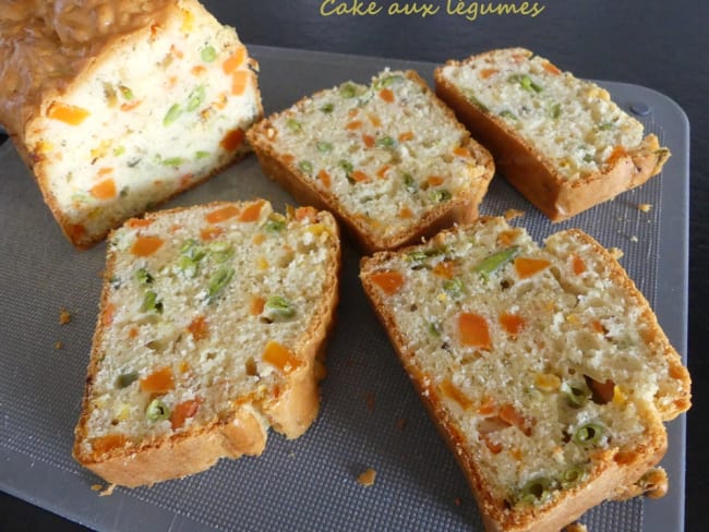 Cake aux carottes, poivron et haricots verts