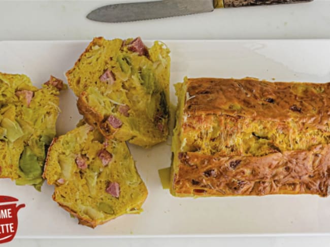 Cake aux poireaux et au curry à la farine complète