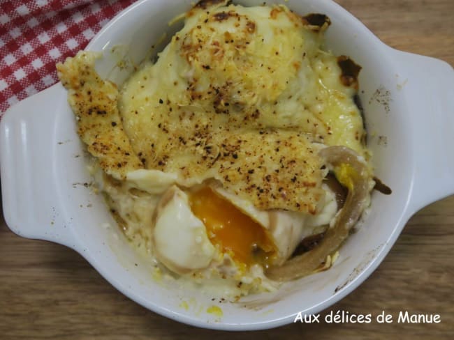 Oeufs mollets gratinés à la béchamel