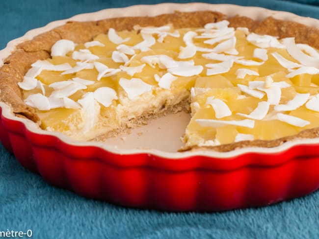 Tarte à la crème de coco et à l’ananas en conserve