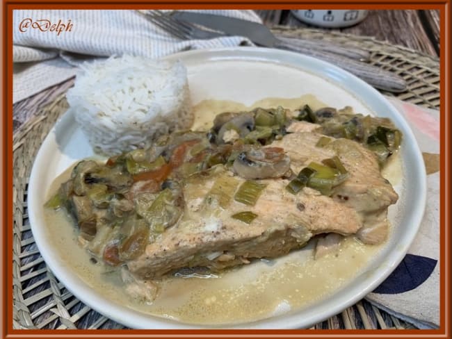 Blanquette de saumon au lait de coco au Cookéo