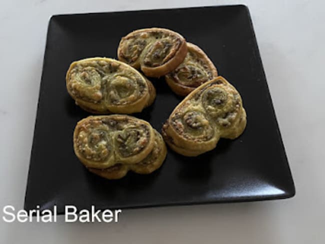 Palmiers apéritifs au pesto et fromage pecorino