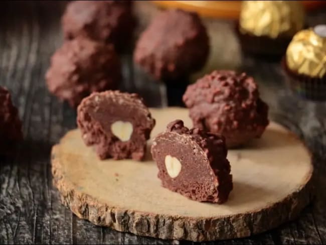 Rochers chocolat-noisettes maison façon Ferrero rocher