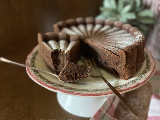 Gâteau amandes et chocolat au beurre salé