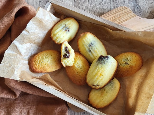 Madeleines fourrées à la pâte à tartiner