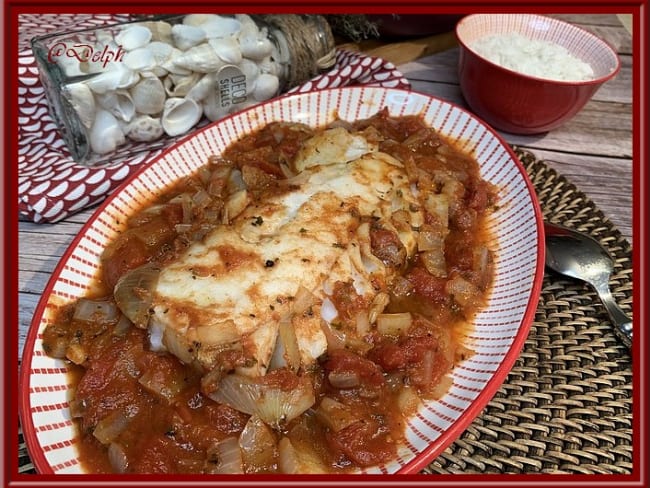 Dos de cabillaud au thym et à la tomate