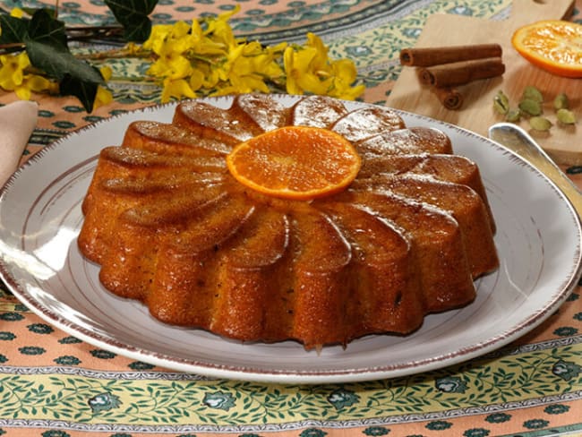 Gâteau aux carottes, orange et cardamome