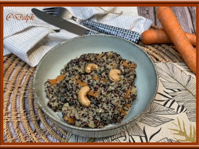 Quinoa aux carottes et cumin avec ou sans le Cookéo