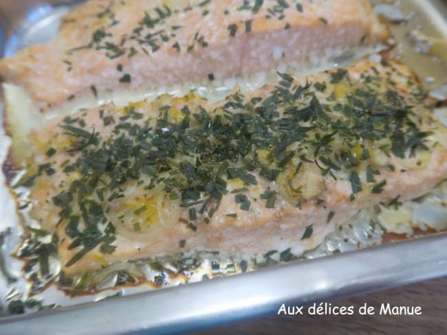 Pavés de saumon marinés au pastis et estragon