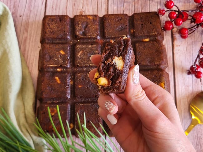 Brownie super gourmand aux pépites de chocolat blanc