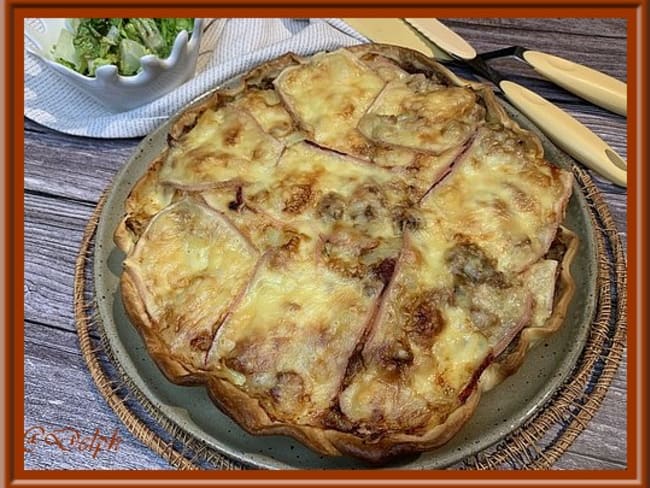 Tarte pommes de terre andouillette au fromage à raclette