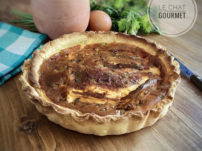 Tarte au Munster à servir avec une salade aux lardons 