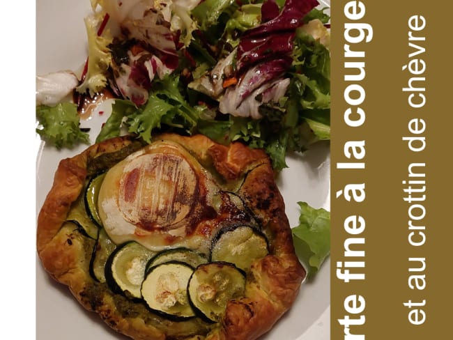 Tarte fine à la courgette et au cabécou