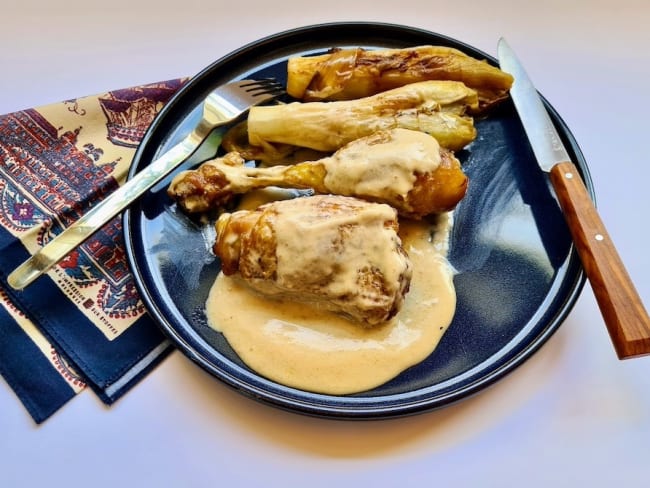 Poulet sauté aux ducs de Bourgogne