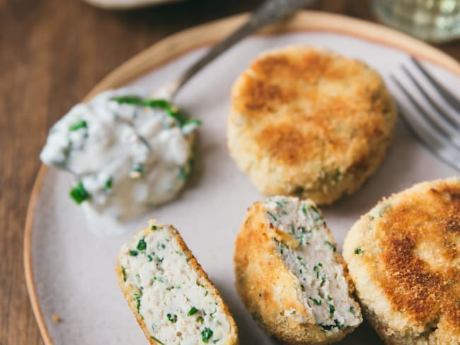 Croquettes de blancs de poulet aux herbes fraîches