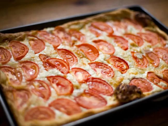 Tarte thon, tomate et moutarde