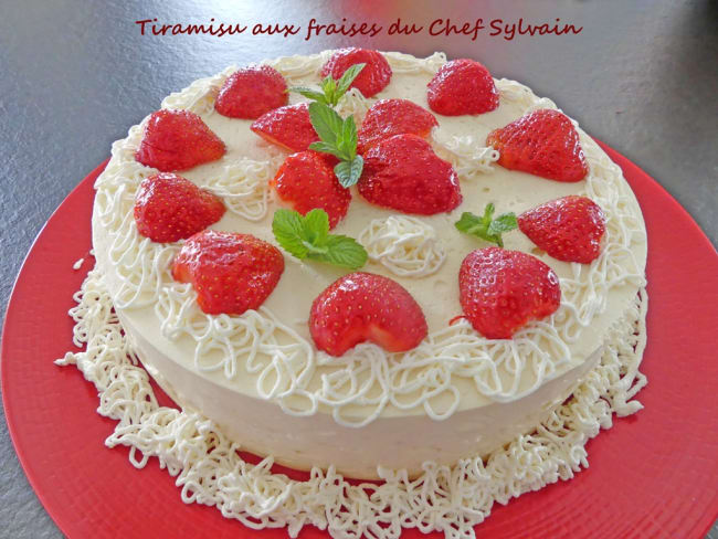 Tiramisu aux fraises léger du Chef Sylvain
