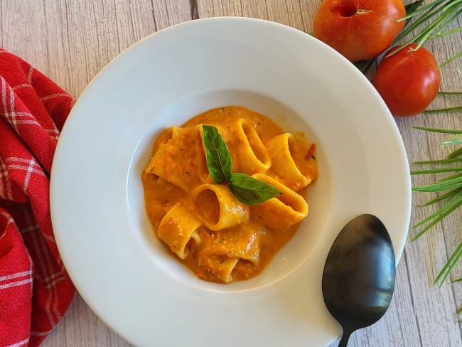 Pasta à la sauce ricotta et tomates rôties – la cuisine d'une toquée