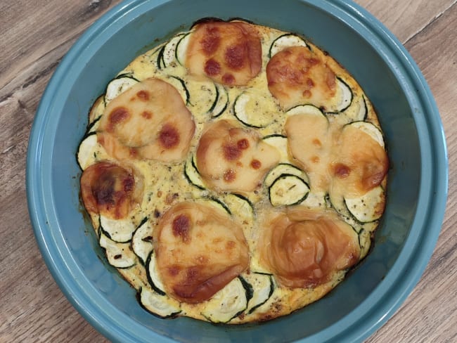 Gratin de courgettes et scarmoza