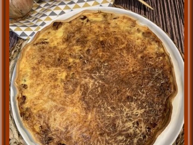 Tarte salée aux oignons et lardons