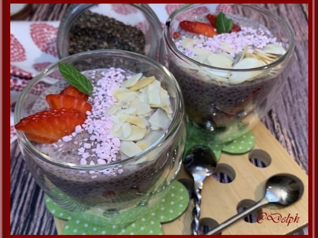 Pudding de chia aux fraises