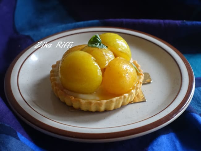 Tartelettes aux prunes mirabelles et crème pâtissière