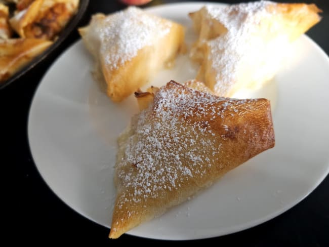 Croustillants aux pommes et au fromage blanc