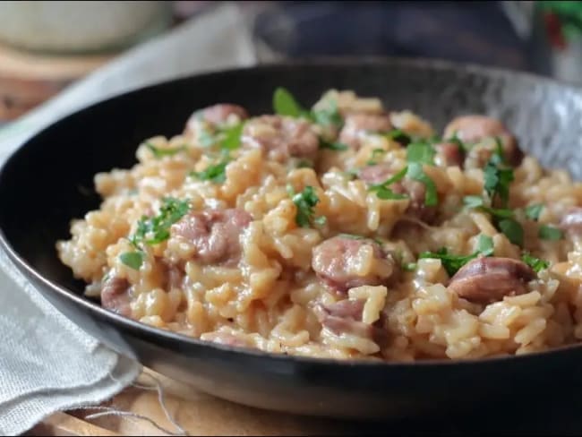 Risotto aux diots fumés