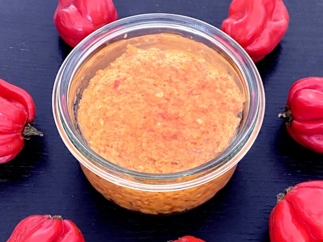 Purée de piment antillais au gingembre et à l'ail