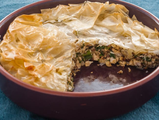 Pastilla au poulet, amandes et cannelle inspirée de la cuisine marocaine