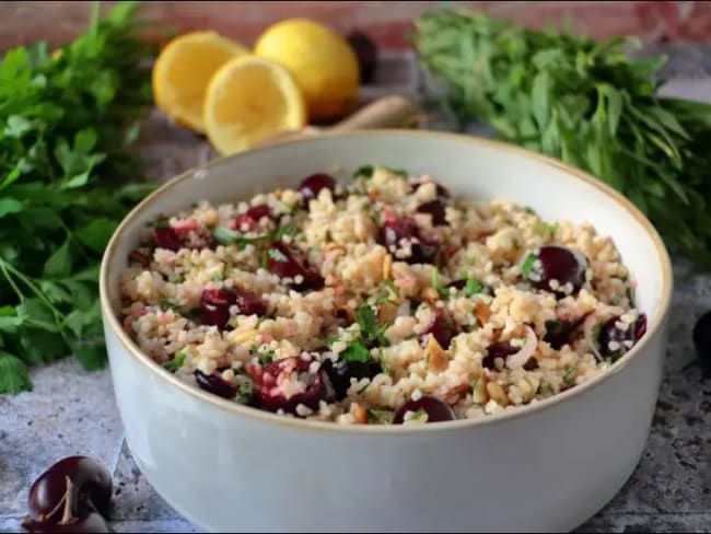 Salade de boulgour aux cerises de Sophie Dudemaine