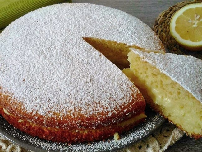 Gateau au citron sans oeufs, sans lait, sans beurre