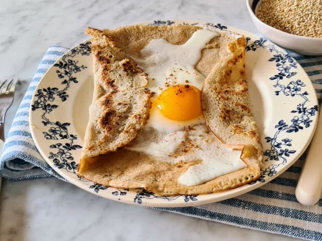 Crêpes de quinoa sans gluten, sans lait et sans matière grasse