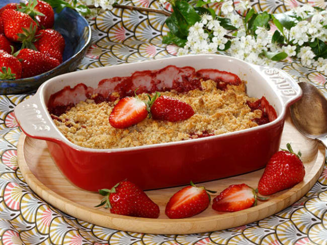 Crumble fraises et fève de tonka