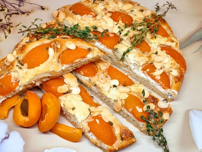 Focaccia aux abricots