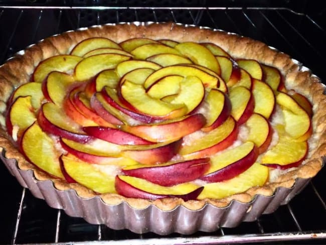 Tarte aux pêches maison