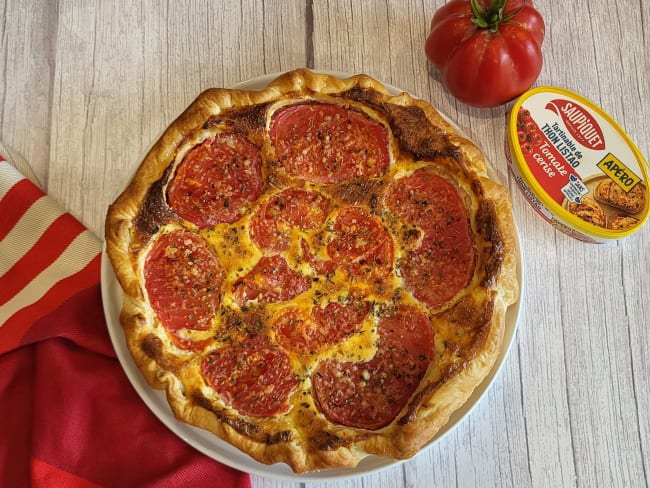 Quiche à la tartinade de thon et tomate