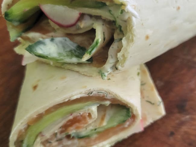 Wrap au saumon fumé